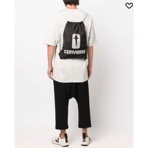 RICK OWENS DRKSHDW x CONVERSE DC01BX841 DRAWSTRING BACKPACK BLACK